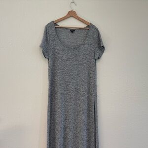 Torrid Heather Gray Maxi Dress with Slits - Torrid Sz 1 (XL)